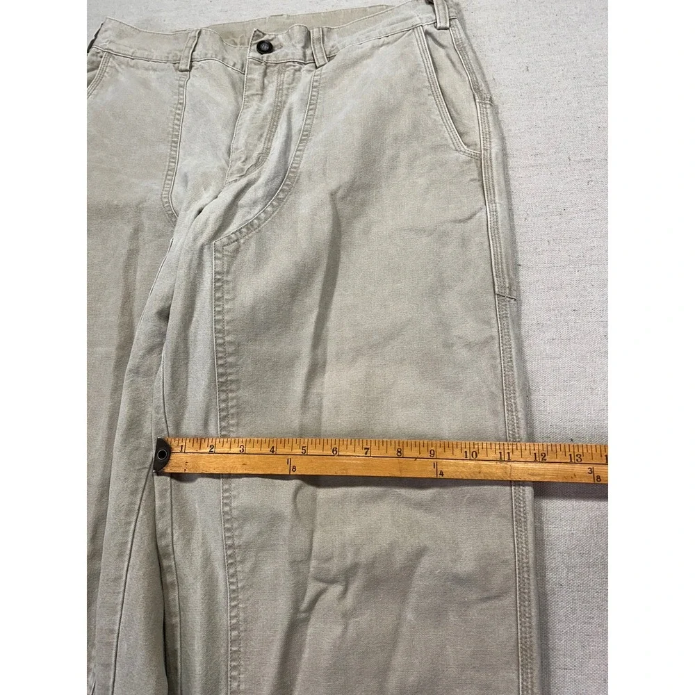 Vintage Patagonia Mens 34 Double Knee Stand Up Work Pants Khaki Canvas Trousers